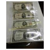 US  SERIES 1935 $1.00 SILVER CERT, TWO SERIES