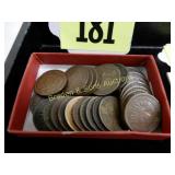 GROUP OF 33 US INDIAN HEAD PENNIES FROM 1889-1908