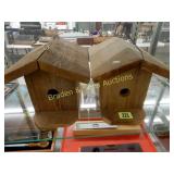 GROUP OF 2 WOODEN BIRD HOUSES