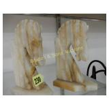 GROUP OF 2 MARBLE BOOKENDS