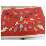 GROUP OF 29 NATIVE AMERICAN ARROWHEADS FOUND