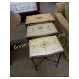 THREE STACKING TABLES