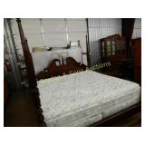CONTEMPORARY KING SIZE FOUR POSTER BED.