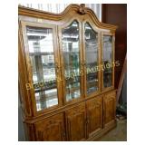 CONTEMPORARY 88" TALL X 72" WIDE LIGHTED CHINA