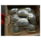 GROUP OF 9 NEW GERMAN SILVER BELT BUCKLES