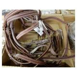 GROUP OF 5 NEW LEATHER HEAD STALLS