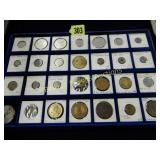 GROUP OF 47 TOKENS FROM VARIOUS ESTABLISHMENTS