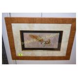 FRAMED 7" X 13" OIL ON TILE BY G. SHERMAN