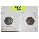 1862 AND 1864 CIVIL WAR TOKENS