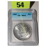 ICG GRADED MS65- 1882-P MORGAN SILVER DOLLAR