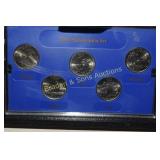 GROUP OF FIVE 2004-P STATE QUARTERS IN