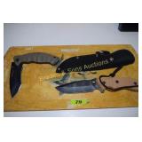 NEW FIXED BLADE KNIFE WITH SHEATH AND USED