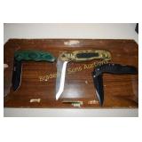 GROUP OF 3 FOLDING POCKET KNIVES