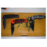 GROUP OF 3 NEW FOLDING POCKET KNIVES