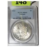 PCGS GRADED MS64 - 1921-P MORGAN SILVER DOLLAR