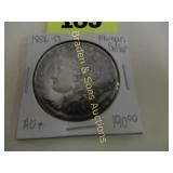 US 1886-O MORGAN SILVER DOLLAR. AU QUALITY