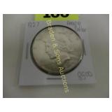 US 1927-P PEACE SILVER DOLLAR. AU QUALITY