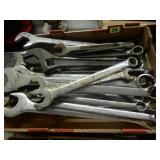 BOX OF ASSTD BOX END AND CRESENT  WRENCHES