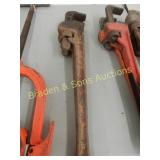 GROUP OF TWO 24" PIPE WRENCHES