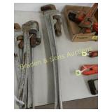 GROUP OF 2 RIDGID 36" ALUMINUM PIPE WRENCHES