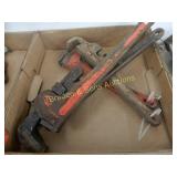 GROUP OF 4 USED PAPE WRENCHES