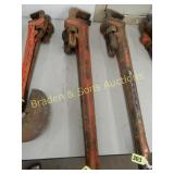 GROUP OF TWO 36" PIPE WRENCHES