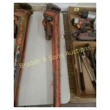 GROUP OF TWO 36" PIPE WRENCHES