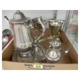 BOX OF ASSTD SILVER PLATE ITEMS