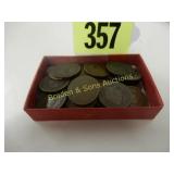 GROUP OF 33 INDIAN HEAD PENNIES