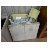 GROUP OF 2 LAWN CHAIRS AND ONE FOLDING