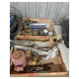 GROUP OF 3 BOXES OF ASSTD TOOLS, TRAILER LIGHTS