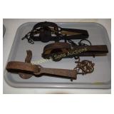 GROUP OF 3 SMALL ANTIQUE ANIMAL TRAPS.
