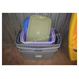 GROUP OF STORAGE TUBS.