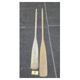(2) Wooden Oars