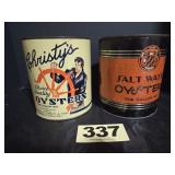 (2) 1 Gal Oysters Cans,