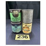 (4) 1 Pt Oysters Cans,