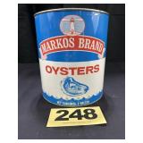 1 Gal Markos Brand Oysters Can,
