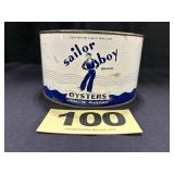 1/2 Gal Sailor Boy Oysters Cans,