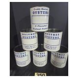 (6) 1 Gal Madison Seafood Oysters Cans