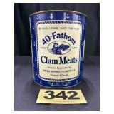 1 Gal 40-Fathom Clam Meats Can,