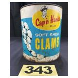1 Gal Cap'n Hanks Soft Shell Clams Can,