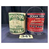 (2) 1 Gal Oysters Cans,