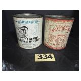 (2) 1 Gal Oysters Cans,