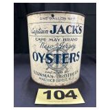 1 Gal Captain Jack's Cape May Brand Oysters Can,