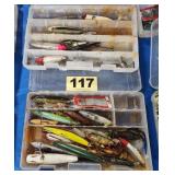 (2) Bins of Fishing Tackle