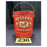 1 Gal Heyser's Oysters Cans,