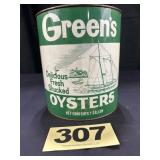 1 Gal Green's Oysters Can,