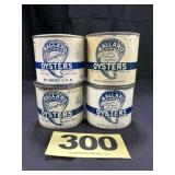 (4) 12 Oz Ballard Oysters Cans,