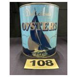 1 Gal Harry C. Taylor Oysters Can,