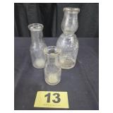 (3) Chestnut Farms Milk Jars,